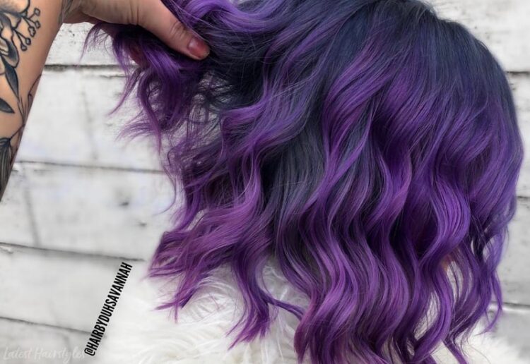 1. "How to Get Brown Hair With Purple Highlights: A Step-by-Step Guide" - wide 5